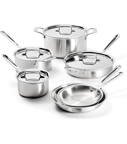 Swiss Diamond Premium Clad 5-lagiges Edelstahl-Kochgeschirr-Set – 6-teilig, Induktionsgeeignet & Ofenfest