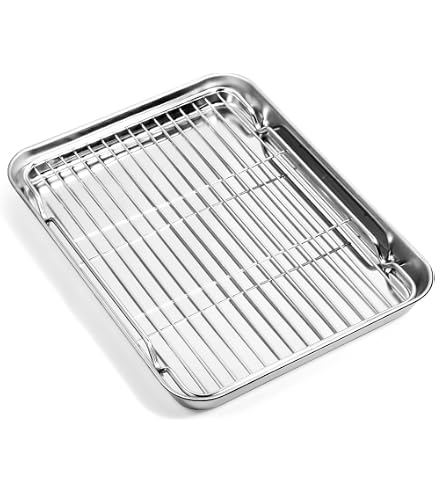 For Baking Non Toxic E-far Stainless Steel Baking Sheet - 20"x14" Cookie Pan (Dishwasher Safe) Cookie Sheets