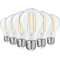 Amazon | 共同照明 6個セット LED電球 E26 フィラメント電球 60W形相当