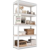 Amazon｜HOMEDANT House 組立簡単 高耐荷重 ラミネート スチールラック