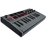AKAI Professional MPK Mini MK3 – 25 Key USB MIDI Keyboard Controller With 8 Backlit Drum Pads, 8 Knobs and Music Production S