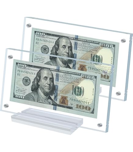 Amazon.co.jp: ドル紙幣フレームディスプレイ アクリルドル札ホルダー