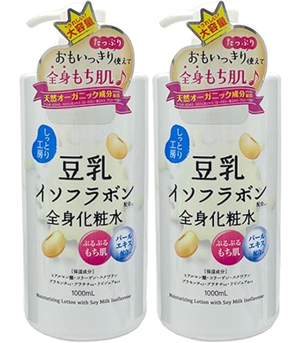 Amazon | 【大容量】豆乳イソフラボン 化粧水 ポンプ式 1000ml