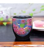 Amazon | 九谷焼 蓋付 湯呑み 5客セット 花詰 | 和座の蔵 | 湯呑み