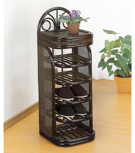 Amazon｜【今枝商店】籐 ラタン スリッパラック (5段タイプ)AMZR295B
