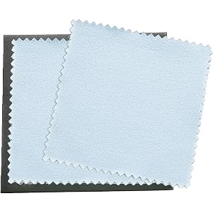 Yoursfs 指輪 シルバーポリッシュクロス 2枚セット ジュエリー クロス 研磨布 楽器 銀磨き布 8*8cm