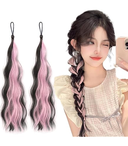 Amazon.co.jp: AMOXO バブルランタン ヘアエクステ 三つ編み ウィッグ