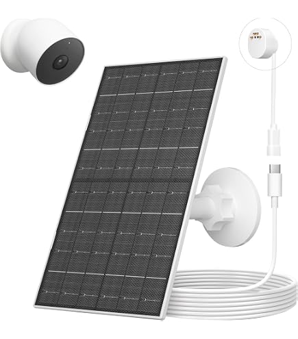 Amazon | Wasserstein ソーラーパネル Google Nest Cam (バッテリー