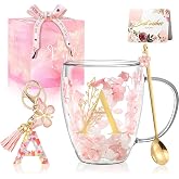Gifts for Women Glass Coffee Mugs Unique Birthday Gifts for Women Her Ladies Espresso Tea Cups Personalised Friendship Weddin