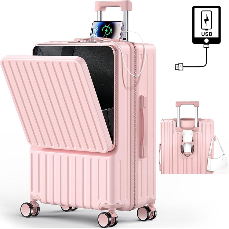 Amazon | [GGQAAA] スーツケース 軽い トップオープン機能 綺麗いろ 女