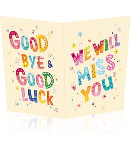 Piccadilly Greetings Group Ltd Sloane Graphics Goodbye And Good Luck Farewell Card 298 Mm X 222 Mm