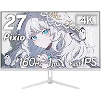 Amazon.co.jp: Pixio PX27U Wave White ゲーミングモニター 27インチ