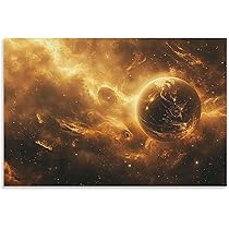 Amazon.co.jp: 絵画 宇宙全体で燃え上がる太陽フレアインテリア