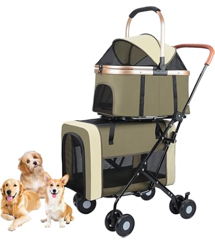 Amazon | MODONG ペットカート 上下2段式 多頭用 犬 カート ワンタッチ