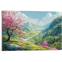 【一点物・油絵】渓谷で投網を打つ風景画 インテリアに最適 93693ca4e1daffbf24cbac6a23f69c