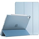 ProCase iPad Air5 (2022) / Air4 (2020) ケース 軽量 スタンド 三つ折り フォリオ保護ケース 半透明バックカバー Apple Pencil 2対応 対応端末：iPad Air 第5世代 2022(A2588 A2