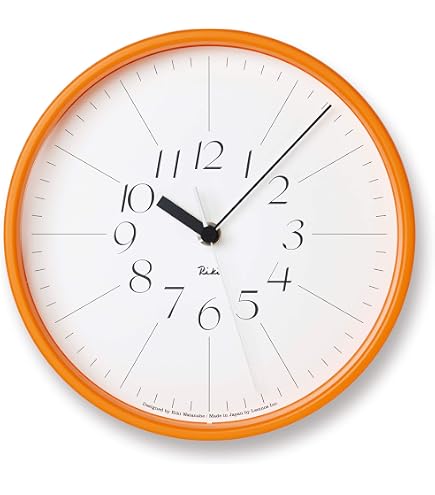 Amazon.co.jp: レムノス Lemnos 掛け時計 電波時計 RIKI STEEL CLOCK