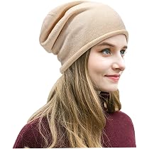 ZEZHOMCHI Cashmere Slouchy Beanie Hat 