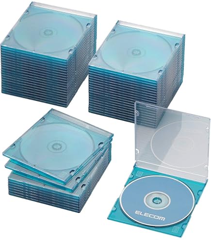 エレコム BD/DVD/CDスリムケース50枚 クリア