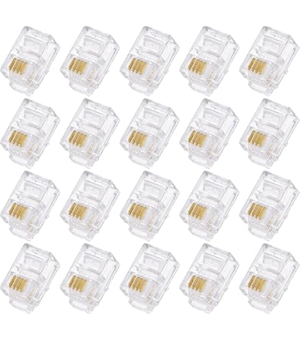 Amazon | 6極2芯モジュラープラグ 100個 | モジュラケーブル
