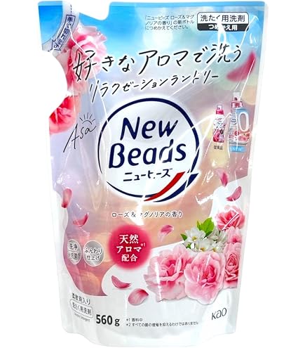 Amazon | 花王 ニュービーズ ローズ&マグノリア 詰替 超特大 900g