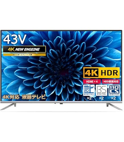 Amazon | パナソニック 43V型 4Kダブルチューナー内蔵 液晶 テレビ 