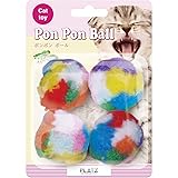 PLATZ PET SUPPLISES&FUN(プラッツ) 猫用おもちゃ ポンポンボール 4P