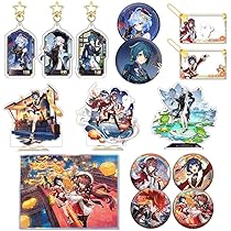 原神 アクリルキーホルダー 2個セット(甘雨、胡桃)＋その他グッズ 原神 アクリルキーホルダー 2個セット(甘雨、胡桃)＋その他グッズ