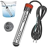 LBFXQ投げ込みヒーター 電気浸漬給湯器ロッド プールヒーター 1500w 自動電源オフ 浴槽用給湯器 インフレータブルプール 家庭 アウトドア 学校に適しています(ワイヤーたわしと日本語マニュアル付き)