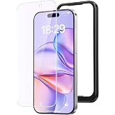 NIMASO ブルーライトカット iPhone 15用 ガラスフィルム 目の疲れ軽減 強化 ガラス 保護 フィルム 1枚セット | 貼付け簡単 指紋防止 ガイド枠付き いphone 15対応(6.1インチ)NSP23H700