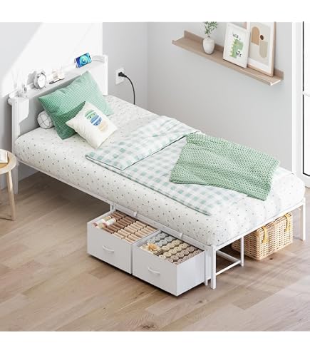Amazon.co.jp: ベッドフレーム単品シングルスチールパイプベッド2口