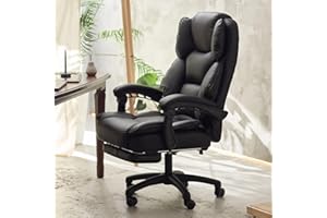 【公式】iLooiLoo オフィスチェア ゲーミングチェア デスクチェア （ブラック）(ポケットコイル搭載）ゲーミング座椅子 リクライニングチェア 一人掛け 社長椅子 伸縮可能なオットマン