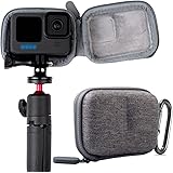 【Taisioner】GoPro HERO12/11/10/9/8/7/6/5用ミニケース 防振防塵 保護ケース セルカ棒取り外し不要 グレー