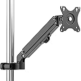 ACCURTEK モニターアーム ポール取付け 支柱 機械スプリング 上下左右調整 17～27インチ 耐荷重2～7KG VESA75/100 1関節型 取付け簡単