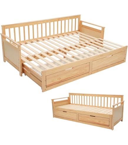 Amazon｜デイベッド フレームのみ 伸長式 シングル セミダブル ダブル