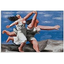 Amazon.co.jp: パブロ・ピカソ 「海辺を走る二人の女（駆けっこ