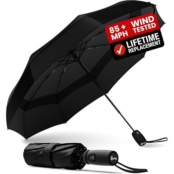 Amazon | DAVEK Solo Regenschirm (klassisches schwarz