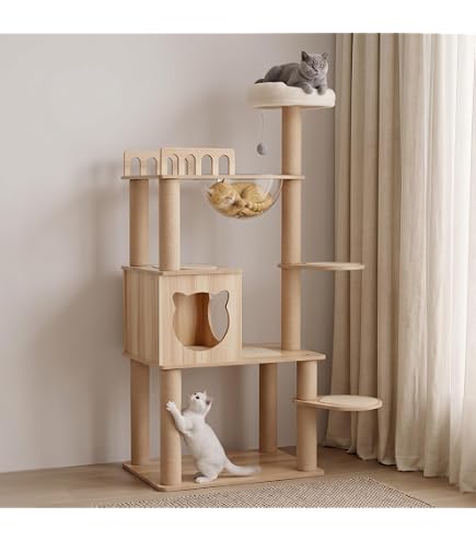 新品】MOTASAN 幅広キャットタワー 据え置き型 165cm 猫用品