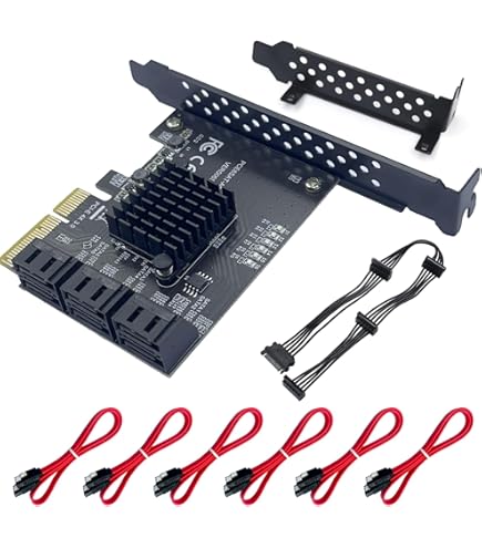 Amazon | 8ポート SATA III - PCIe 3.0 x1 NON-RAID 拡張カード