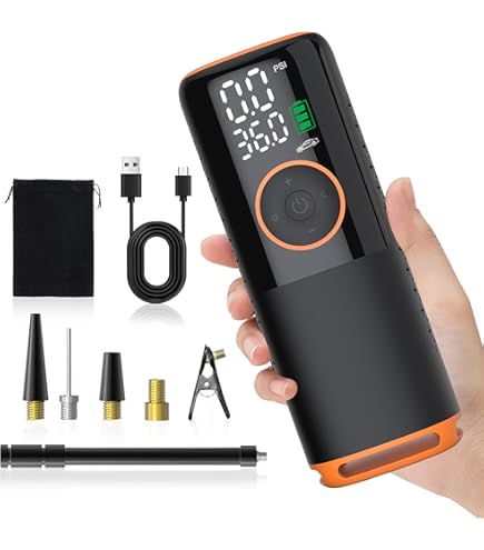 自転車 電動空気入れ バイク 車 コードレス 6000mAh 大容量バッテリー Amazon.co.jp: 電動空気入れ 車 自転車 バイク 空気入れ