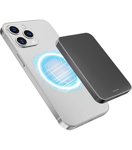 Amazon | MagSafe対応 モバイルバッテリー マッグネット式ワイヤレス