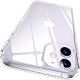 Aunote iPhone 11 ケース クリア ハード スマホケース 背面ガラス ストラップホール付き TPUバンパー 薄型 軽量 耐衝撃 レンズ保護 四隅滑り止め ワイヤレス充電対応 いphone11 ケース