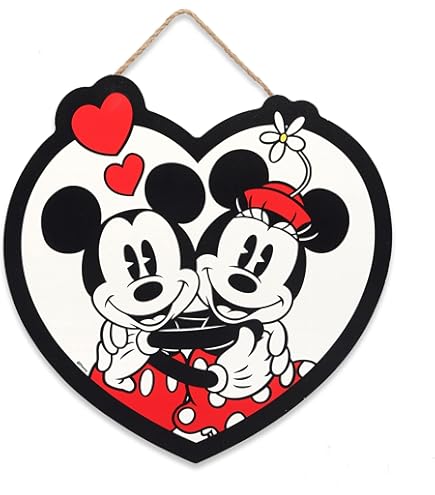 Vandor Disney Mickey & Minnie Mouse Shaped Deco Wall Clock