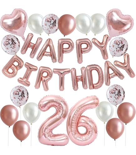 Amazon | 26歳 誕生日 バルーン 風船 バースデー 飾り付け セット数字