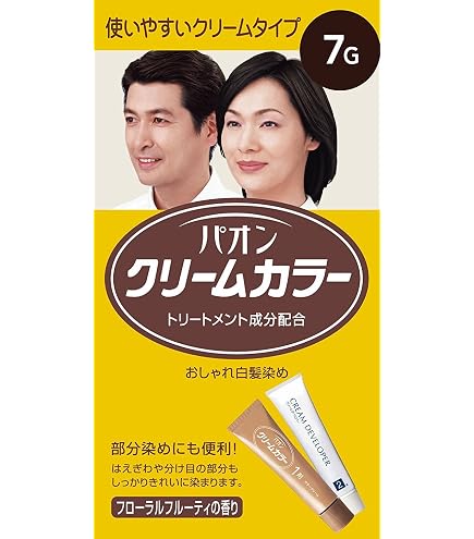 Amazon | パオン クリームカラー 7G 自然な黒褐色 40g+40g | パオン