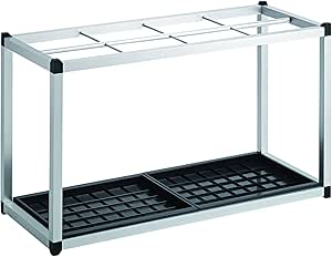 Amazon.co.jp： テラモト アルミ傘立II 48 全2型 施設向け 傘立て 約48~56本収納 UB-281-148-0 [正規代理 ...