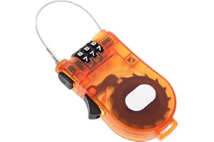 VALICLUD スキー板 自転車用暗証番号ワイヤーロック 調節可能な巻き取り式ケーブル 損傷防止耐摩耗構造 アウトドア サイクリング用紛失防止