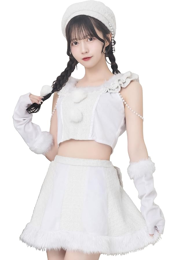 Amazon.co.jp: [Malymoon] コスプレ サンタ キャット 白猫 ネコ ねこ