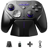 Leadjoy Xeno Plus ゲームコントローラー 有線/2.4G/Bluetoothマルチモード接続 TMRスティック搭載 1000Hz ポーリングレー ホール&マイクロスイッチデュアルトリガー 8 マイクロスイッチ スマート充電ドック付き