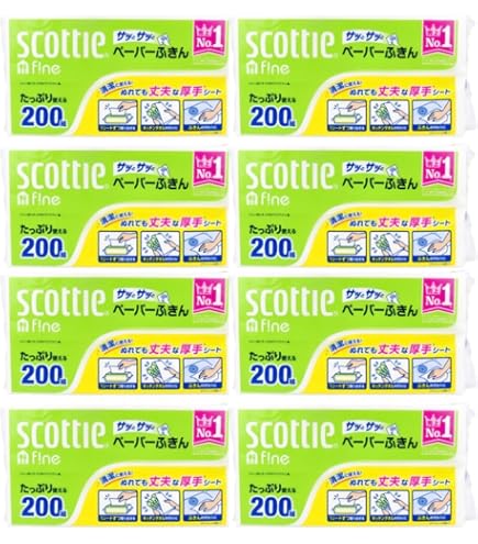 スコッティ サッとサッと ペーパーふきん 400枚(200組)×4個セット